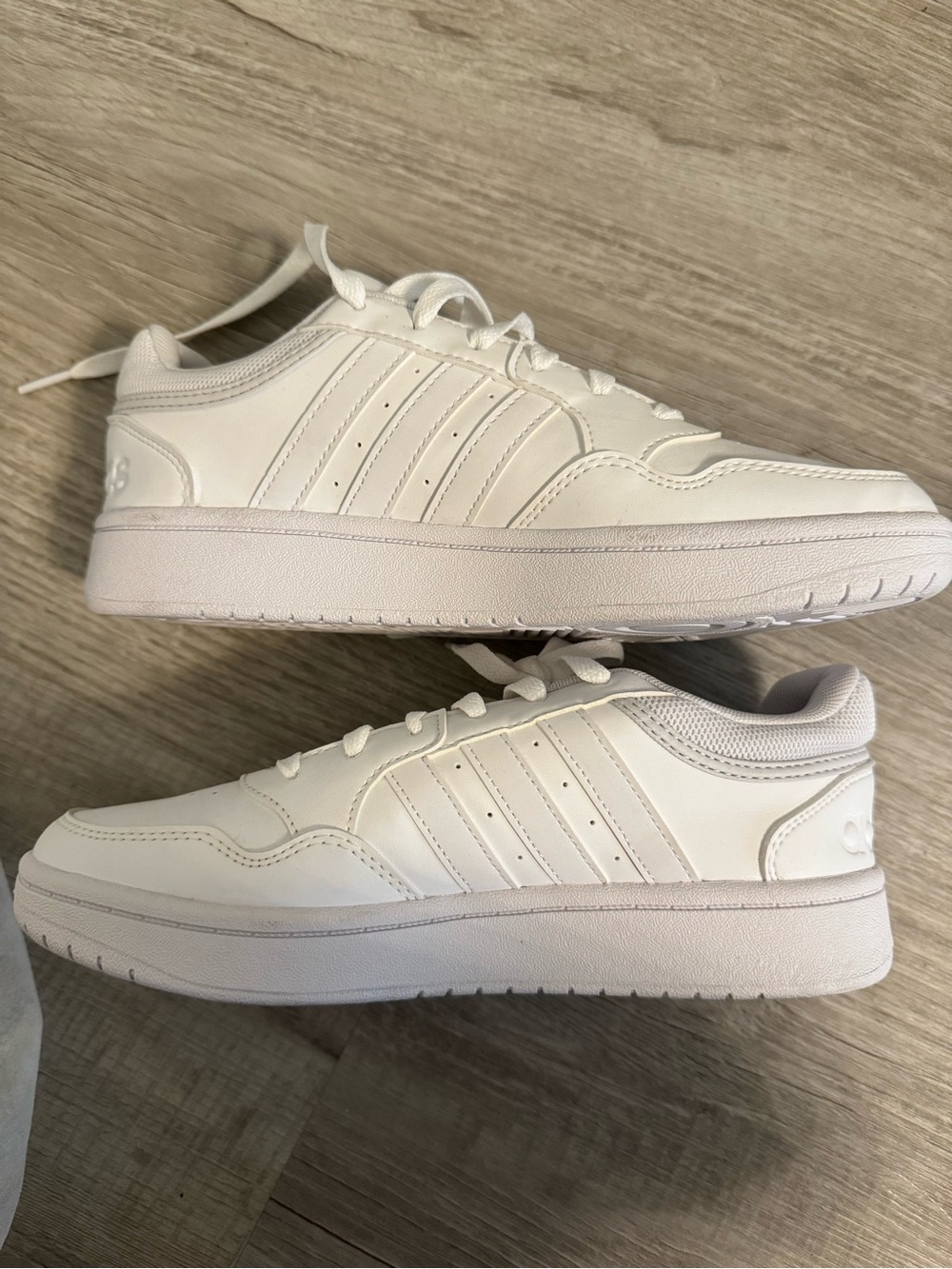 Adidas Hoops 3.0 Low Classic All White Shoes Womens 6.5